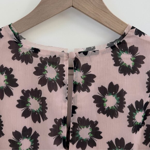 Ted Baker London Harlynn Split Sleeve Floral Top Neck Tie Sz 1 (US 4) NWT - Picture 6 of 12
